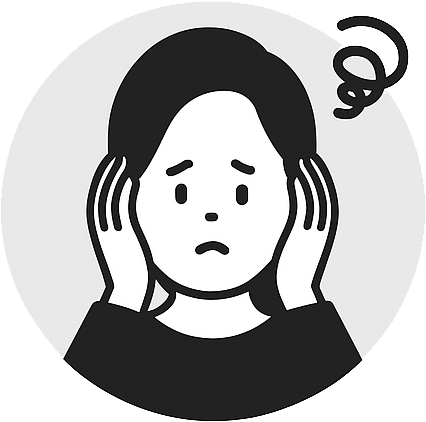 効果が見えず改善できない悩みイメージ