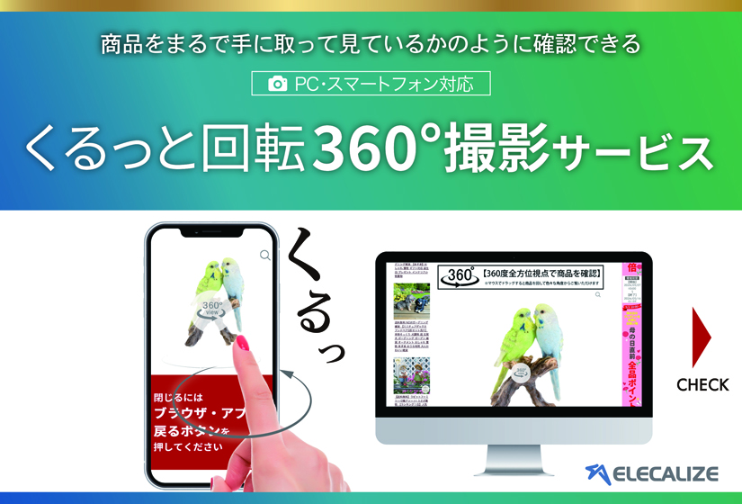 くるっと回転360°商品撮影サービス のイメージ